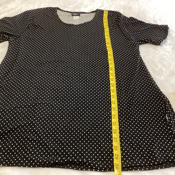 Vtg Y2K Jostar Black White Polka Dot Blouse Retro Rockabilly Whimsigoth XL - Picture 6 of 7